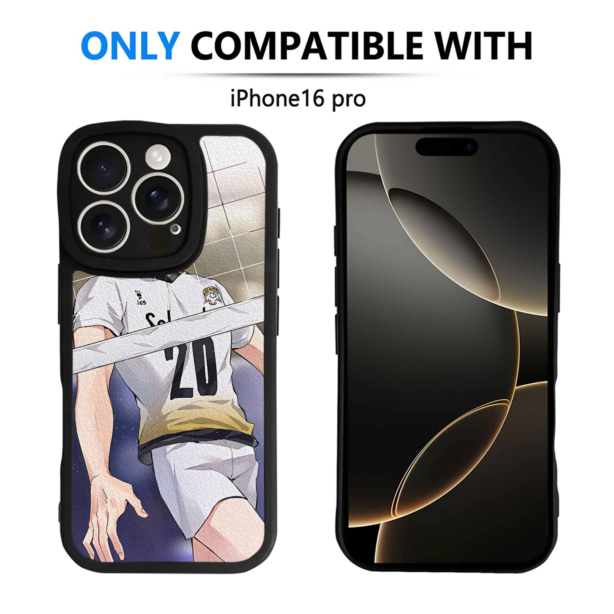 （画像用） ハイキュー!! Haikyu!! 【iPhone 16シリーズ対応】シリコンスマホケース（レザー調） 材質：シリコン